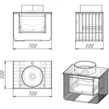 Комплект мебели дуб веллингтон/черный матовый 70 см Grossman Винтаж 107007 + GR-5010GG + 97070