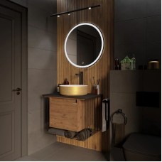 Комплект мебели дуб веллингтон/черный матовый 70 см Grossman Винтаж 107007 + GR-5010GW + 97070