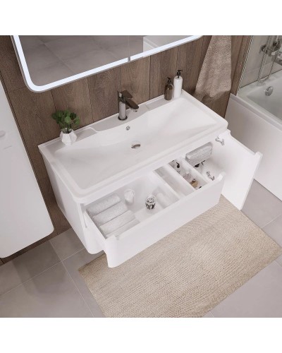 Комплект мебели белый глянец 100,1 см Grossman Адель 1010001 + 4627173210263 + 2010004