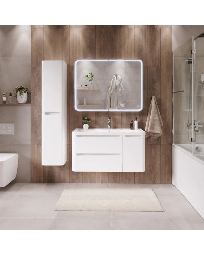 Комплект мебели белый глянец 100,1 см Grossman Адель 1010001 + 4627173210263 + 2010004