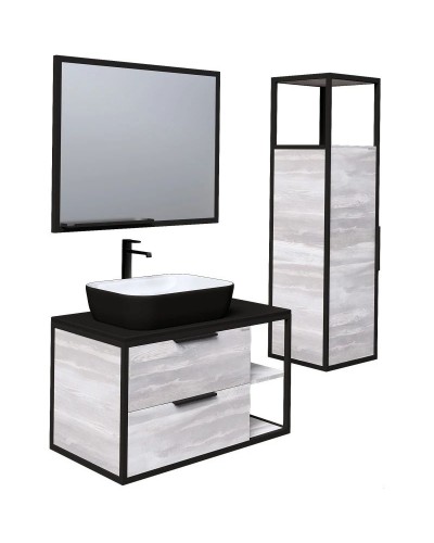 Комплект мебели шанико/черный 90 см Grossman Лофт 109002 + GR-4041BW + 209001