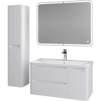 Комплект мебели белый глянец 90,1 см Grossman Адель 109003 + 4627173210256 + 209004