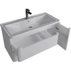 Комплект мебели белый глянец 90,1 см Grossman Адель 109003 + 4627173210256 + 209004