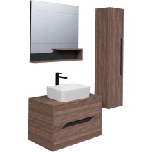 Комплект мебели дуб винтаж/графит 80 см Grossman Лайф 108015 + GR-3016 + 208008