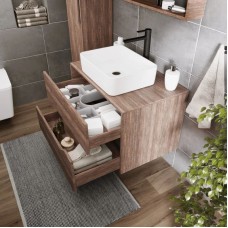 Комплект мебели дуб винтаж/графит 80 см Grossman Лайф 108015 + GR-3016 + 208008