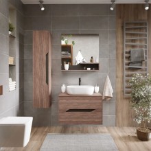 Комплект мебели дуб винтаж/графит 80 см Grossman Лайф 108015 + GR-3020 + 208008