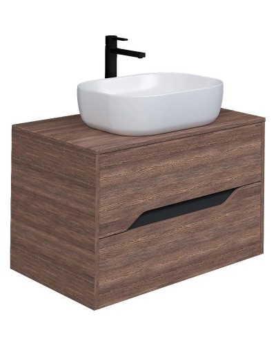 Комплект мебели дуб винтаж/графит 80 см Grossman Лайф 108015 + GR-3020 + 208008