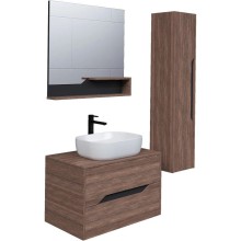 Комплект мебели дуб винтаж/графит 80 см Grossman Лайф 108015 + GR-3020 + 208008