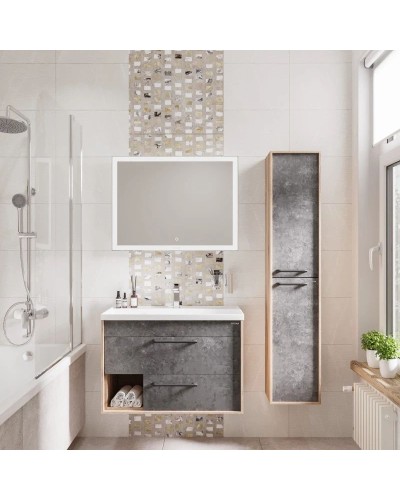 Комплект мебели дуб веллингтон/бетон 80,2 см Grossman Реал 108009 + 4627173210188 + 128070