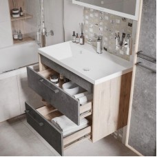 Комплект мебели дуб веллингтон/бетон 80,2 см Grossman Реал 108009 + 4627173210188 + 128070