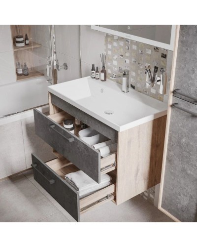 Комплект мебели дуб веллингтон/бетон 80,2 см Grossman Реал 108009 + 4627173210188 + 128070