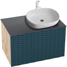 Комплект мебели дуб веллингтон/бриз матовый 80 см Grossman Альба 108012 + GR-3015 + 208005