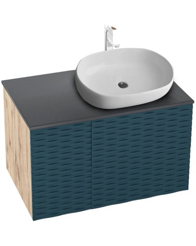 Комплект мебели дуб веллингтон/бриз матовый 80 см Grossman Альба 108012 + GR-3015 + 208005