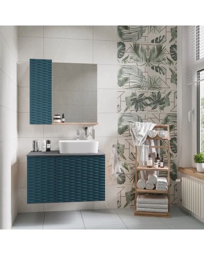 Комплект мебели дуб веллингтон/бриз матовый 80 см Grossman Альба 108012 + GR-3016 + 208005