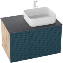 Комплект мебели дуб веллингтон/бриз матовый 80 см Grossman Альба 108012 + GR-3016 + 208005