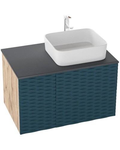 Комплект мебели дуб веллингтон/бриз матовый 80 см Grossman Альба 108012 + GR-3016 + 208005