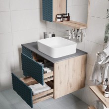 Комплект мебели дуб веллингтон/бриз матовый 80 см Grossman Альба 108012 + GR-3016 + 208005