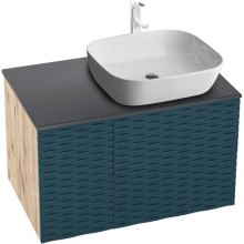 Комплект мебели дуб веллингтон/бриз матовый 80 см Grossman Альба 108012 + GR-3020 + 208005