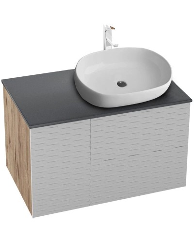 Комплект мебели дуб веллингтон/белый матовый 80 см Grossman Альба 108011 + GR-3015 + 208006