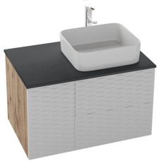 Комплект мебели дуб веллингтон/белый матовый 80 см Grossman Альба 108011 + GR-3016 + 208006