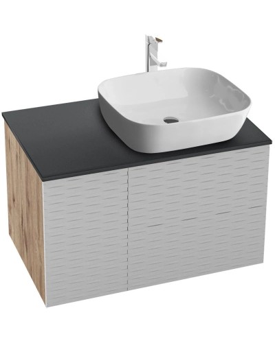 Комплект мебели дуб веллингтон/белый матовый 80 см Grossman Альба 108011 + GR-3020 + 208006