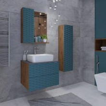 Комплект мебели дуб веллингтон/бриз матовый 65 см Grossman Альба 106502 + GR-3016 + 206502