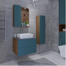 Комплект мебели дуб веллингтон/бриз матовый 65 см Grossman Альба 106502 + GR-3016 + 206502