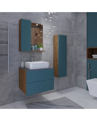 Комплект мебели дуб веллингтон/бриз матовый 65 см Grossman Альба 106502 + GR-3016 + 206502