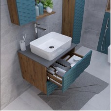 Комплект мебели дуб веллингтон/бриз матовый 65 см Grossman Альба 106502 + GR-3016 + 206502