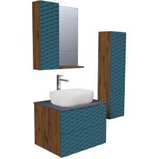 Комплект мебели дуб веллингтон/бриз матовый 65 см Grossman Альба 106502 + GR-3020 + 206502