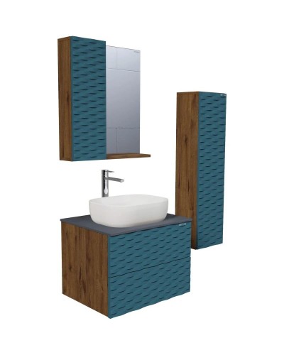 Комплект мебели дуб веллингтон/бриз матовый 65 см Grossman Альба 106502 + GR-3020 + 206502