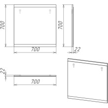 Комплект мебели дуб веллингтон/графит 70 см Grossman Смарт 107009 + GR-3012 + 207005