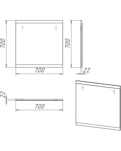 Комплект мебели дуб веллингтон/графит 70 см Grossman Смарт 107009 + GR-3012 + 207005