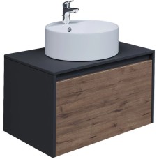 Комплект мебели дуб веллингтон/графит 70 см Grossman Смарт 107009 + GR-3012 + 207005