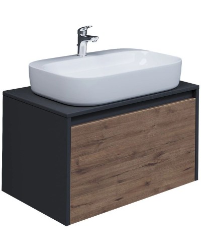 Комплект мебели дуб веллингтон/графит 70 см Grossman Смарт 107009 + GR-3027 + 207005