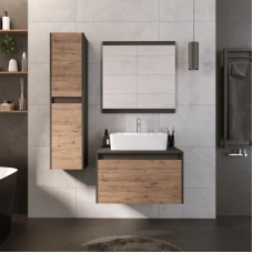 Комплект мебели дуб веллингтон/графит 70 см Grossman Смарт 107009 + GR-3017 + 207005