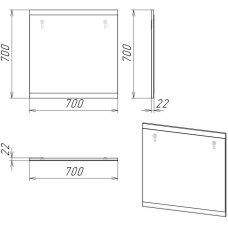 Комплект мебели дуб веллингтон/графит 70 см Grossman Смарт 107009 + GR-3017 + 207005