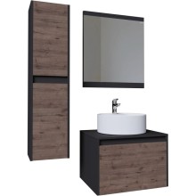 Комплект мебели дуб веллингтон/графит 60 см Grossman Смарт 106009 + GR-3012 + 206005