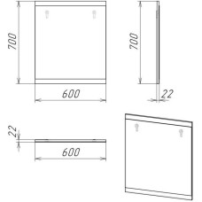 Комплект мебели дуб веллингтон/графит 60 см Grossman Смарт 106009 + GR-3028 + 206005