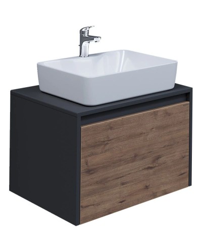 Комплект мебели дуб веллингтон/графит 60 см Grossman Смарт 106009 + GR-3017 + 206005