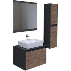 Комплект мебели дуб веллингтон/графит 60 см Grossman Смарт 106009 + GR-3017 + 206005