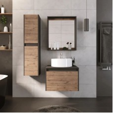 Комплект мебели дуб веллингтон/графит 60 см Grossman Смарт 106009 + GR-3012 + 206007