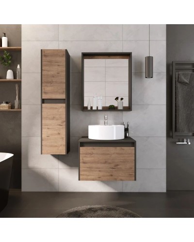 Комплект мебели дуб веллингтон/графит 60 см Grossman Смарт 106009 + GR-3012 + 206007