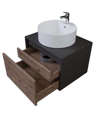 Комплект мебели дуб веллингтон/графит 60 см Grossman Смарт 106009 + GR-3012 + 206007