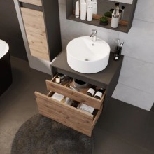 Комплект мебели дуб веллингтон/графит 60 см Grossman Смарт 106009 + GR-3012 + 206007