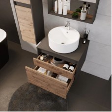 Комплект мебели дуб веллингтон/графит 60 см Grossman Смарт 106009 + GR-3012 + 206007