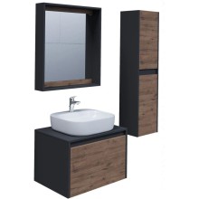 Комплект мебели дуб веллингтон/графит 60 см Grossman Смарт 106009 + GR-3028 + 206007