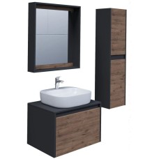 Комплект мебели дуб веллингтон/графит 60 см Grossman Смарт 106009 + GR-3028 + 206007