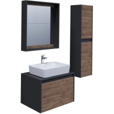 Комплект мебели дуб веллингтон/графит 60 см Grossman Смарт 106009 + GR-3017 + 206007