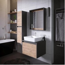 Комплект мебели дуб веллингтон/графит 60 см Grossman Смарт 106009 + GR-3017 + 206007